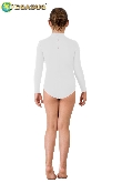 BODY DANZA COLLO ALTO LYCRA BIANCO BAMBINA
